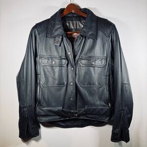 HARLEY DAVIDSON Womens Vintage Genuine Leather Motorcycles Jacket Size M